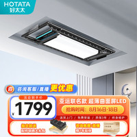 HOTATA 好太太 好太智能晾衣机 电动晾衣架隐形晾衣架大屏照明室外自动升降晾衣服架 黑色+照明消毒+语