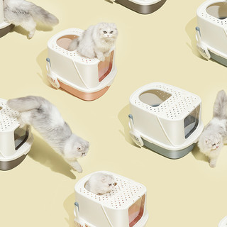PAKEWAY 派可为 猫砂盆超大号顶入式全半封闭特大桶猫厕所防臭巨型猫沙盆子
