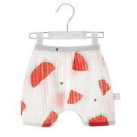 瑄妮薇宝宝短裤夏季薄款婴儿大pp哈伦裤女童屁屁南瓜裤夏天 西瓜 66cm