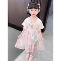 瑄妮薇 汉服女童中国风春夏季唐装儿童古装连衣裙古风襦裙
