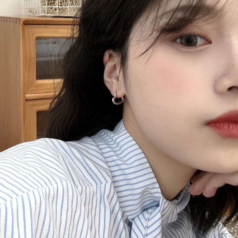 MOEFI 茉妃 爱心耳扣s925纯银耳环女气质个性高级感小众设计网红耳钉耳坠