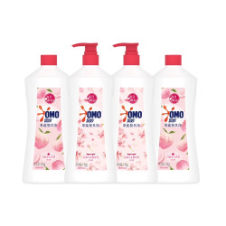 OMO 奥妙 果蔬餐具净白桃樱花春日限定洗洁精 1.1KG*4误食可放心