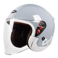 YEMA 野马 3C认证电动摩托车头盔灰男女冬季半盔四季通用电瓶车安全盔帽