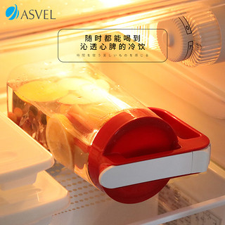 asvel冷水壶家用日式小清晰凉水壶 密封塑料耐热大容量泡茶果汁壶