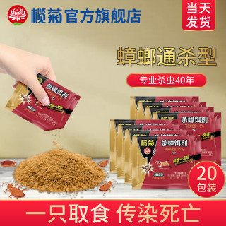 榄菊 蟑螂药粉末家用一窝端室内除灭杀蟑饵剂非无毒全餐厅饭店专用