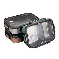 沃德百惠304不锈钢饭盒便当盒1个保温带盖分隔便携便携式分格餐盒