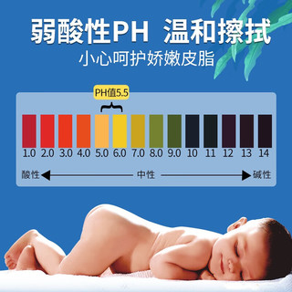 简界 婴儿纯水加厚湿巾50抽X5包