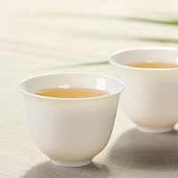 真迹 陶瓷品茗杯单个装功夫茶杯茶具配件喝水杯个人小茶杯白瓷杯玉瓷 钟杯