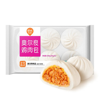 babi 巴比 奥尔良鸡肉包300g*2包 12只 儿童早餐包子馒头 面点 速食食品
