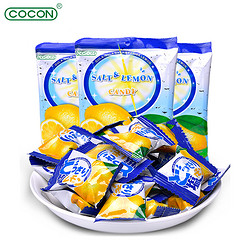 COCON 可康 咸檸檬糖馬來西亞進口水果汁味低脂海鹽零食結婚喜糖果