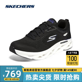 SKECHERS 斯凯奇 春季男女气泡鞋220905 黑色/白色/BKW 39.5