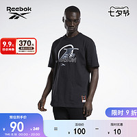 Reebok 锐步 官方新款男子TEE经典艾弗森印花图案短袖T桖HB1192