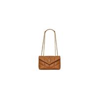 SAINT LAURENT 圣罗兰 女士羊皮革单肩包 7593371EL077724 深蜜棕色 小号