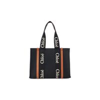 Chloé 蔻依 女士单肩包 CHC23AS383L17915 黑色/米色 中号