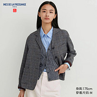 UNIQLO 优衣库 设计师合作款女装IDLF粗花呢外套23秋冬新款462456