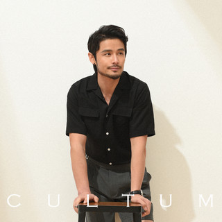 CULTUM 夏季高级感古巴领衬衫男短袖韩版宽松休闲半袖港风口袋衬衣