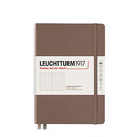 LEUCHTTURM1917 经典中开点格笔记本硬封皮商务日记本手帐送礼办公学习记事本363395暖棕色A5 249页