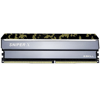 G.SKILL 芝奇 Sniper X 狙击者系列 DDR4 3200MHz 台式机内存 马甲条 数码黄 8GB F4-3200C16S-8GSXKB