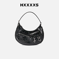 Hxxxxs 新款贝斯包大容量单肩斜跨腋下包女高级感小众朋克月牙包