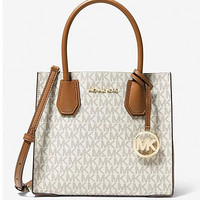 MICHAEL KORS 迈克·科尔斯 Mercer 中号徽标和皮革手风琴斜挎包