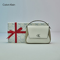 Calvin Klein CK女包金属字母翻盖可拆卸肩带手提单肩斜挎包小方包