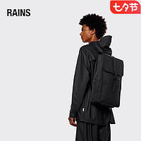 RAINS 双肩包书包防水运动背包大容量电脑包 Backpack 黑色
