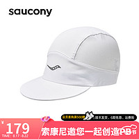 saucony 索康尼 时尚运动帽户外遮阳空顶帽夏季新款旗舰男女款 白-3