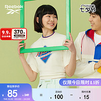 Reebok 锐步 官方2022女子TEE休闲图案复古潮流短款圆领短袖HH9805