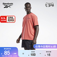 Reebok 锐步 官方2022春季情侣TEE撞色潮流LOGO经典复古短袖H54408