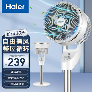 Haier 海尔 家用空气循环扇轻音节能摇头电风扇  HFX-LJ2021