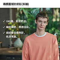 UNIQLO 优衣库 男装/女装/情侣装棉质圆领针织衫(长袖休闲毛衣) 453760