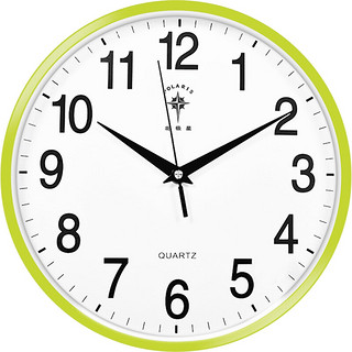 POLARIS 北极星 挂钟 时尚创意客厅钟表 简约石英钟12英寸2842绿色