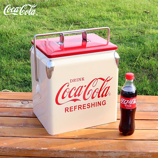 Fanta 芬达 可口可乐（Coca-Cola）车载户外保温箱13L复古保温箱冷藏箱户露营保鲜箱 便携外卖钓鱼箱