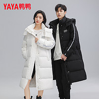 移动专享：YAYA 鸭鸭羽绒服 情侣款长款时尚韩版加厚潮流保暖防风休闲连帽外套