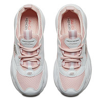 SKECHERS 斯凯奇 女鞋舒适透气休闲鞋耐磨缓震运动鞋 白色/浅粉红色 35.5码