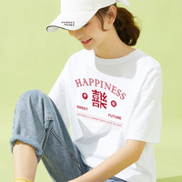 Sunshine Girl 阳光女孩 女式t恤短袖个性印花时尚潮流百搭减龄打底