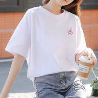 Sunshine Girl 阳光女孩 女式t恤短袖夏爆款时尚百搭简约休闲圆领上衣