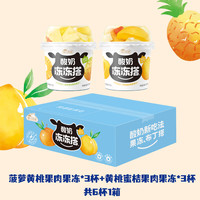 塘日塔格生牛乳发酵酸奶水果风味布丁酸奶果肉果冻酸奶拌着吃的酸奶下午茶 冻冻搭-黄桃味*3杯+菠萝味*3杯
