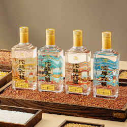 舍得沱牌六粮50度500ml4瓶礼盒装浓香白酒送礼