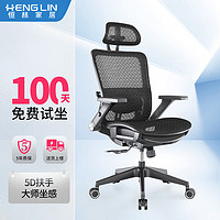 恒林家居 HENGLIN 家居  大师椅电脑椅办公椅人体工学老板椅升降转椅 HLC-2577