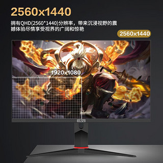 ELSA 艾尔莎 Q27G1P 27英寸 IPS FreeSync 显示器（2560×1440、170Hz、125％sRGB）