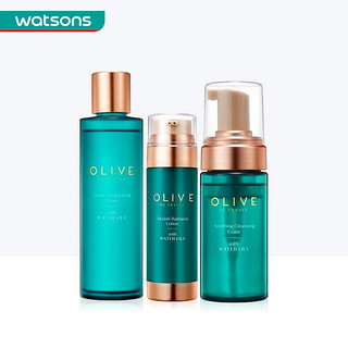屈臣氏（Watsons）olive橄榄睡莲护肤套装 洁面泡沫+柔肤水+乳液