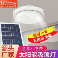 朗帝斯 太阳能照明灯LED吸顶灯走廊过道阳台卧室家用庭院圆形路灯
