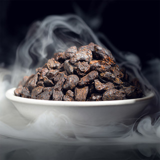醉然香茶叶普洱茶糯米香碎银子茶化石600g勐海古树普洱熟茶罐装
