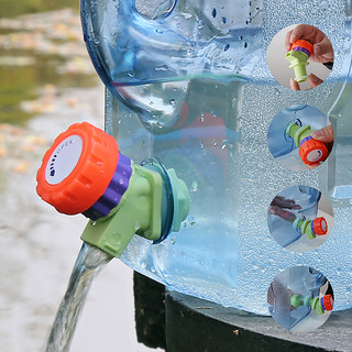 户外水桶家用储水用纯净桶矿泉水车载带龙头水箱饮水蓄水大塑料箱 12升户外两用方桶