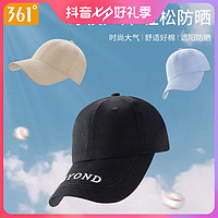 抖音超值购：361° 棒球帽纯棉帽子男女通用遮阳大头围运动休闲户外运动鸭舌帽