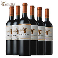 MONTES 蒙特斯 智利进口蒙特斯天使荣耀Montes佳美娜西拉赤霞珠干红葡萄酒整箱