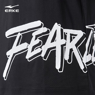 ERKE 鸿星尔克 篮球衣男宽松圆领无袖男士篮球服运动服上衣商场同款 正黑 XL