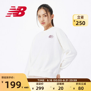 New Balance NB官方奥莱 女款春秋季运动休闲圆领卫衣针织上衣