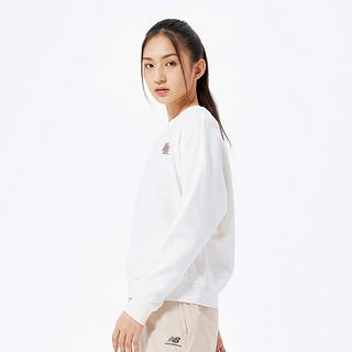 New Balance NB官方奥莱 女款春秋季运动休闲圆领卫衣针织上衣